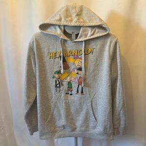 Move it football head! Hey Arnold! Nickelodeon Gray and Green Graphic hoodie